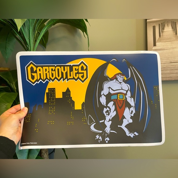 Disney Other - (2) New Old Stock 1995 1990s GARGOYLES Flexible Vinyl Place Mats Flat PL…
